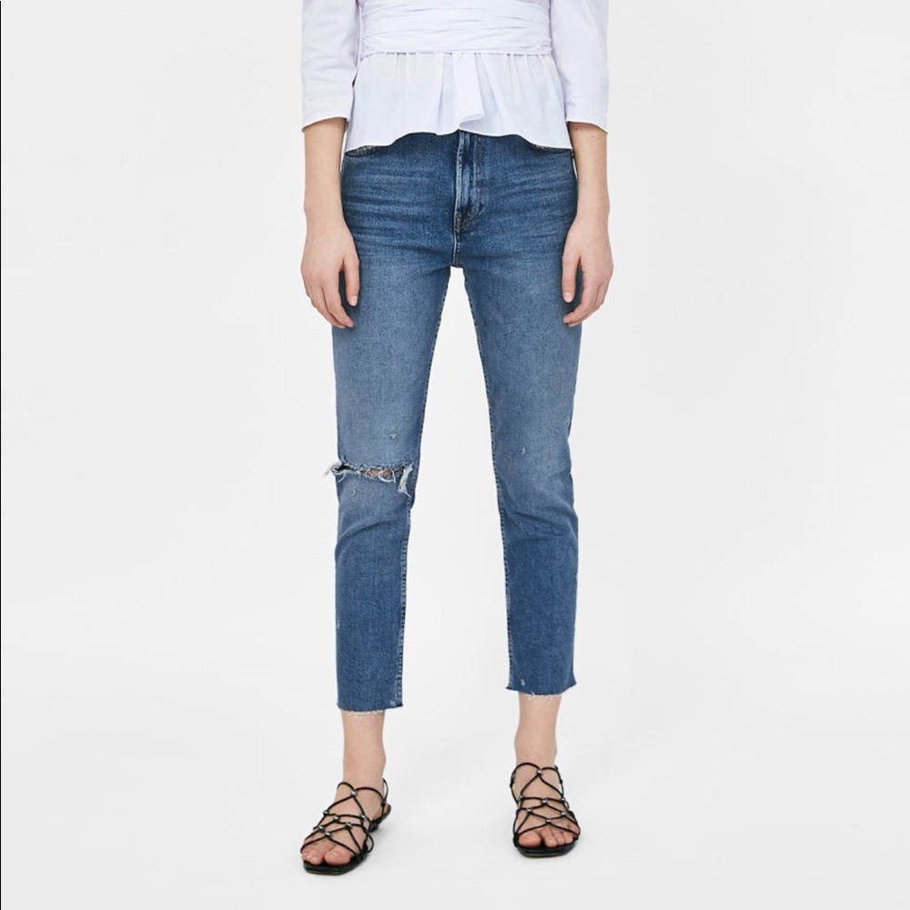 Zara jeans vintage high waist malibu blue. size 8